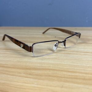 Coach Vera 232 Light Tortoise Eyeglasses Frames Only 48[]18 Half Rim